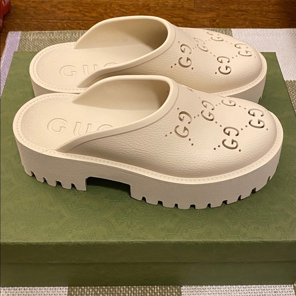 Gucci Women's Platform Perforated G Mule - Picture 6 of 13